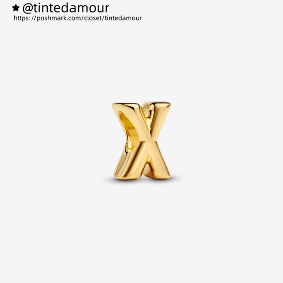 Pandora Letter X Alphabet Mini Charm|Pendant - Picture 1 of 2